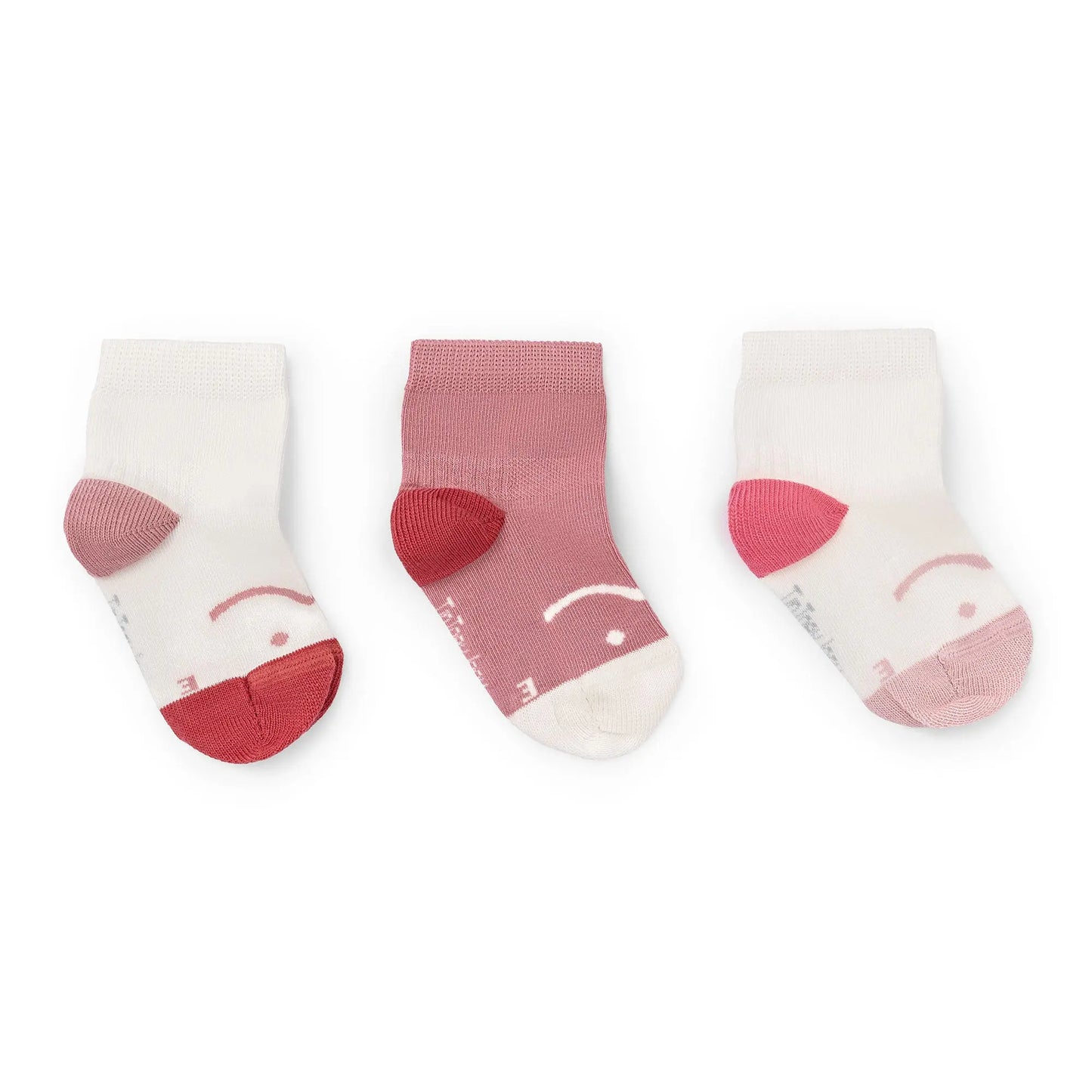 Kit Chaussettes Barefoot Smile Blanc/Rose - Tip Toey Joey