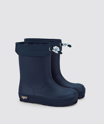 Igor Barefoot - Bottes de Pluie Yogi Borreguito Cuello Marino