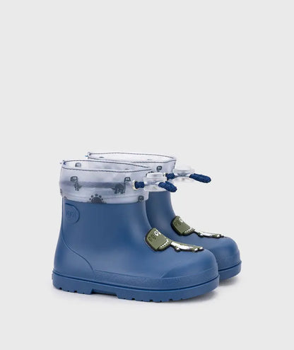 Igor Barefoot - Bottes de Pluie Mendi Dino Bleu